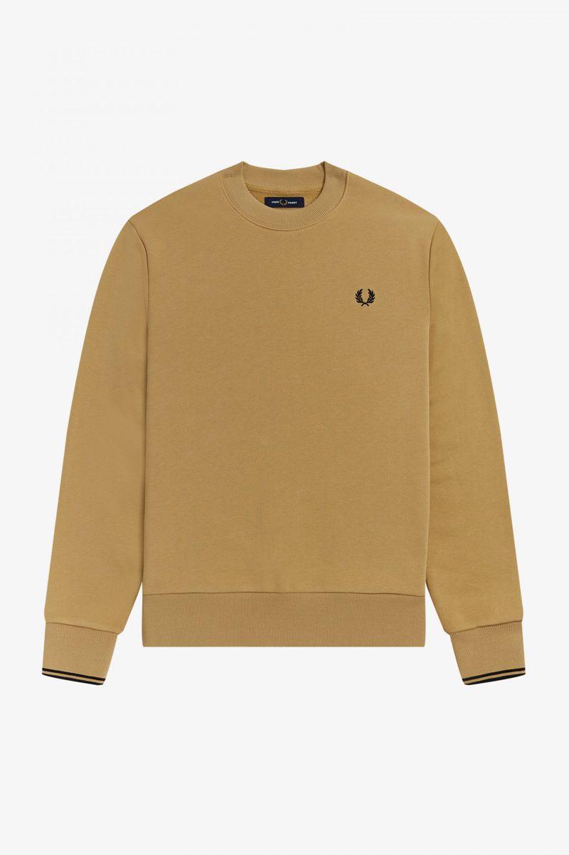 Grey Fred Perry Crew Neck Men's Sweatshirts | PH 1572RVDW